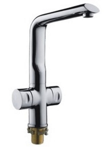 Смеситель д/кухни хром F4077                    (высокий гусак, на гайке, п/об)  FRAP - изображение №1
