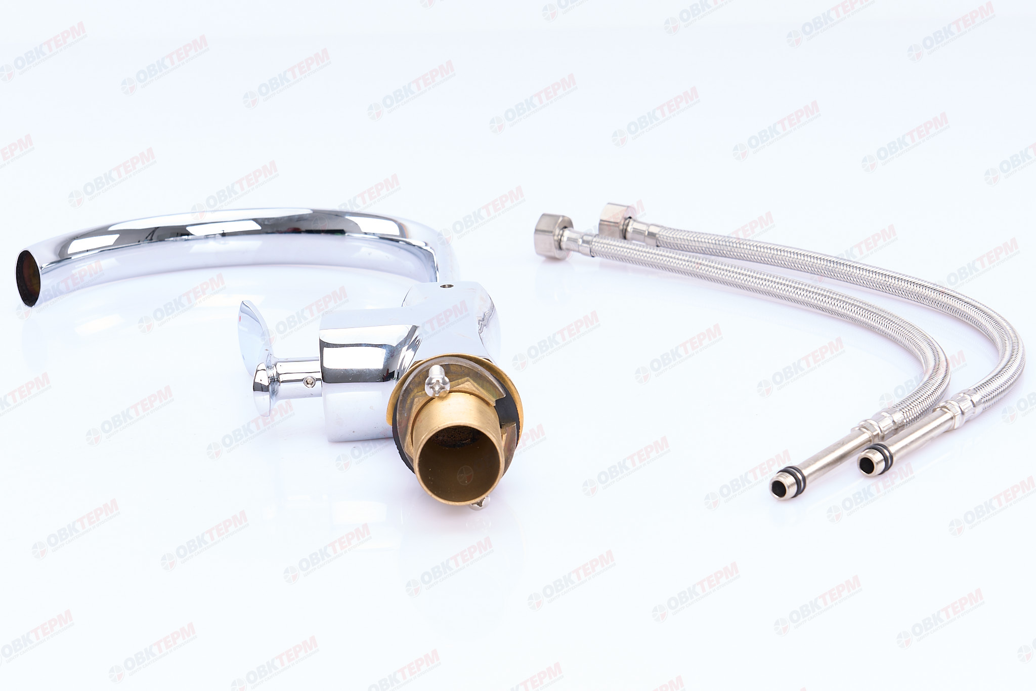 Смеситель д/кухни хром F4080*                    (ф35, высокий гусак, на гайке)  FRAP - миниатюра №5