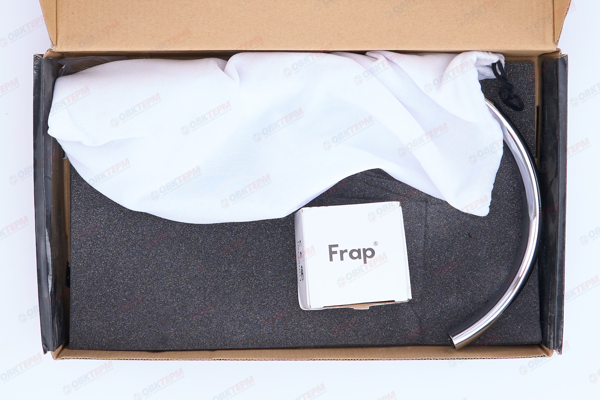 Смеситель д/кухни хром F4080*                    (ф35, высокий гусак, на гайке)  FRAP - миниатюра №6