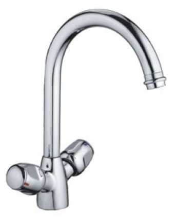 Смеситель д/кухни хром F4086                    (высокий гусак, на шпильке, шар, п/об)  FRAP - изображение №1