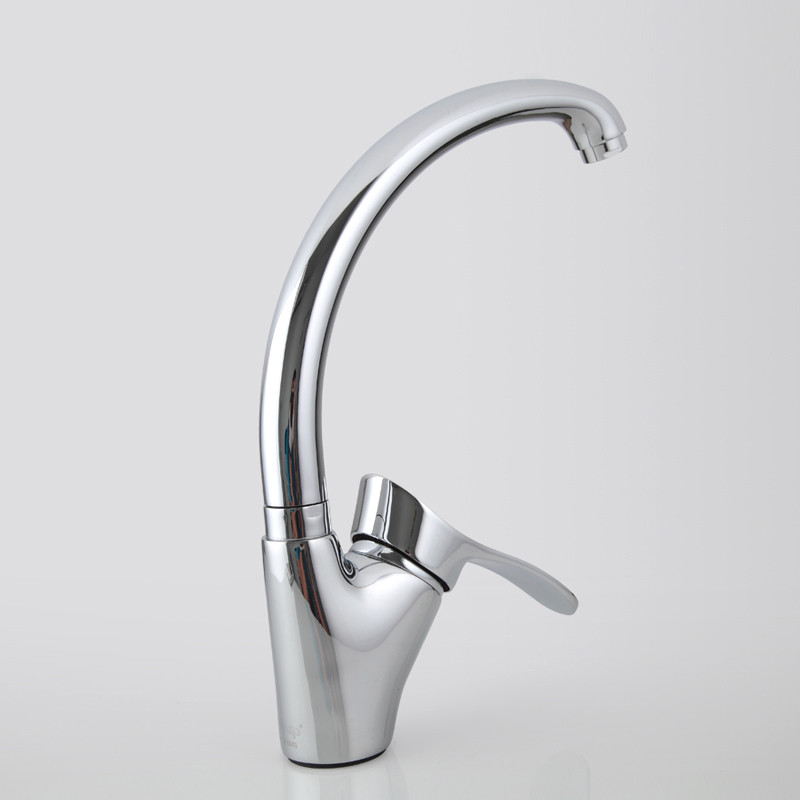 Смеситель д/кухни хром F4101-2                 (ф40, высокий гусак, на гайке)  FRAP - миниатюра №4