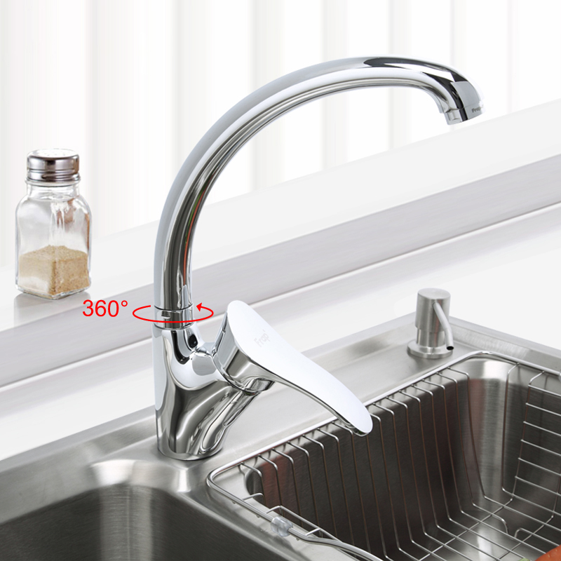 Смеситель д/кухни хром F4101-2                 (ф40, высокий гусак, на гайке)  FRAP - миниатюра №6