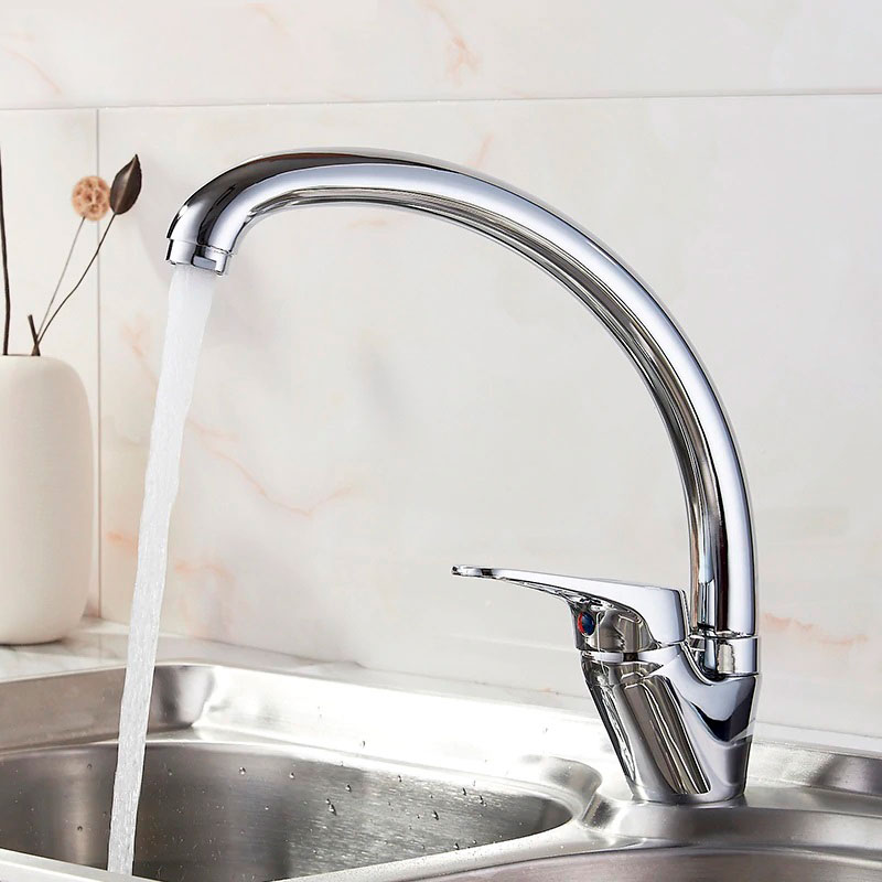 Смеситель д/кухни хром F4121                    (ф40, высокий гусак, на шпильке)  FRAP - миниатюра №8