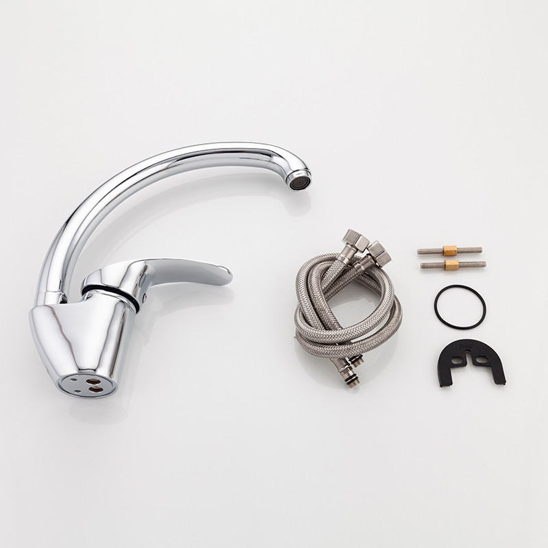 Смеситель д/кухни хром F4121                    (ф40, высокий гусак, на шпильке)  FRAP - миниатюра №6