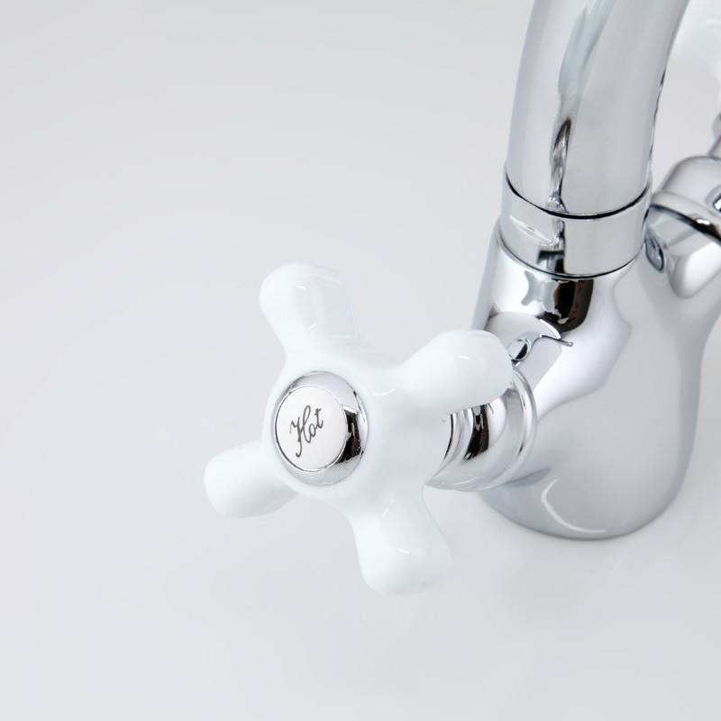 Смеситель д/кухни хром F4218                    (высокий гусак, на гайке, крест керамич, п/об)  FRAP - миниатюра №4