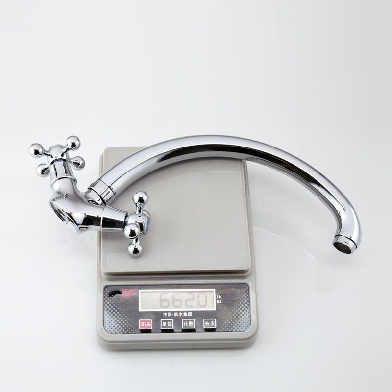 Смеситель д/кухни хром F4219                    (высокий гусак, на шпильке, крест, п/об)  FRAP - миниатюра №2