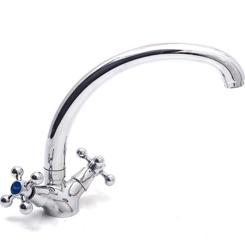 Смеситель д/кухни хром F4219                    (высокий гусак, на шпильке, крест, п/об)  FRAP - изображение №1