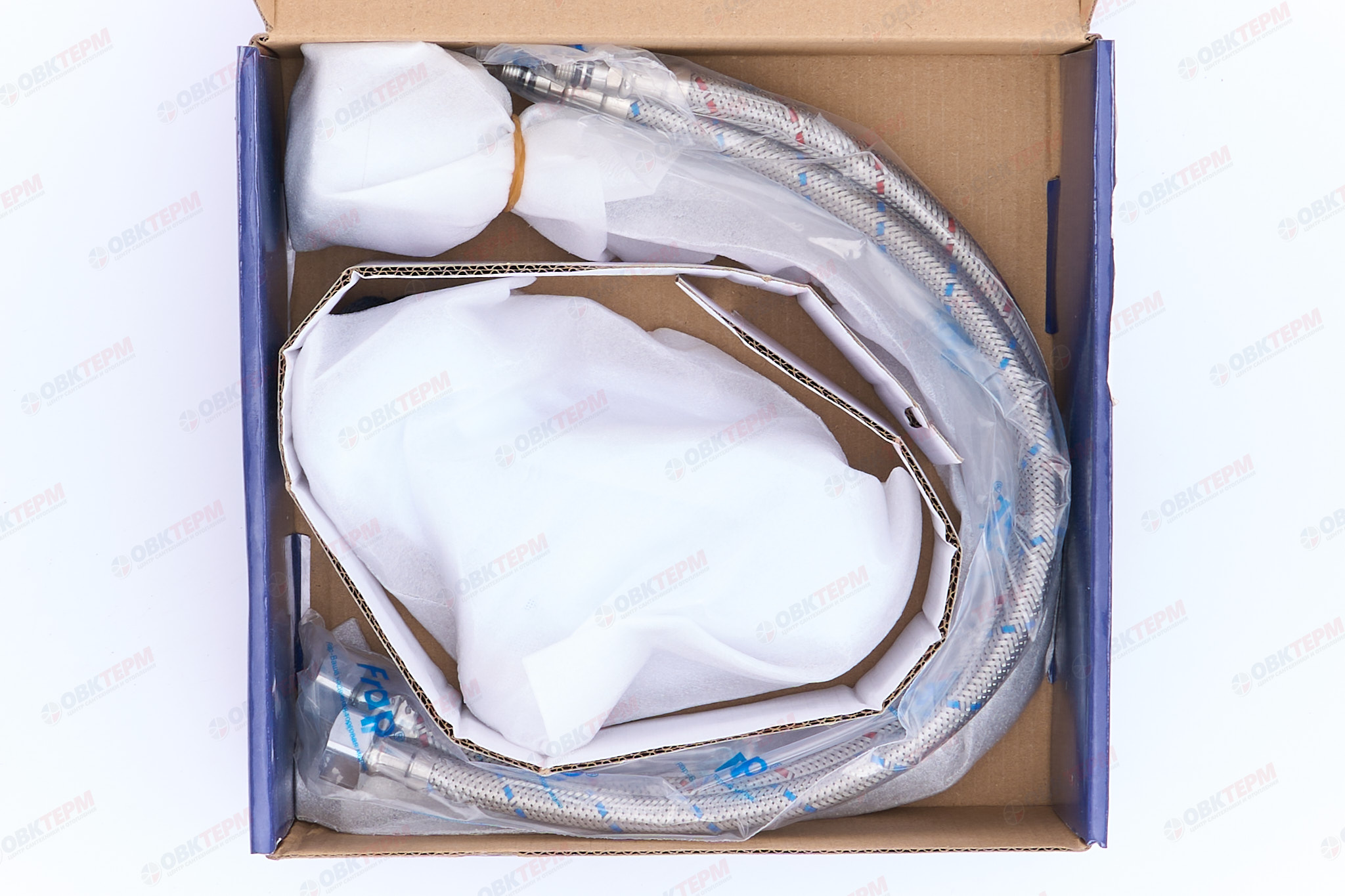 Смеситель д/кухни FRAP F4319 хром /гибкий излив (на гайке, крест, п/об.) - миниатюра №12