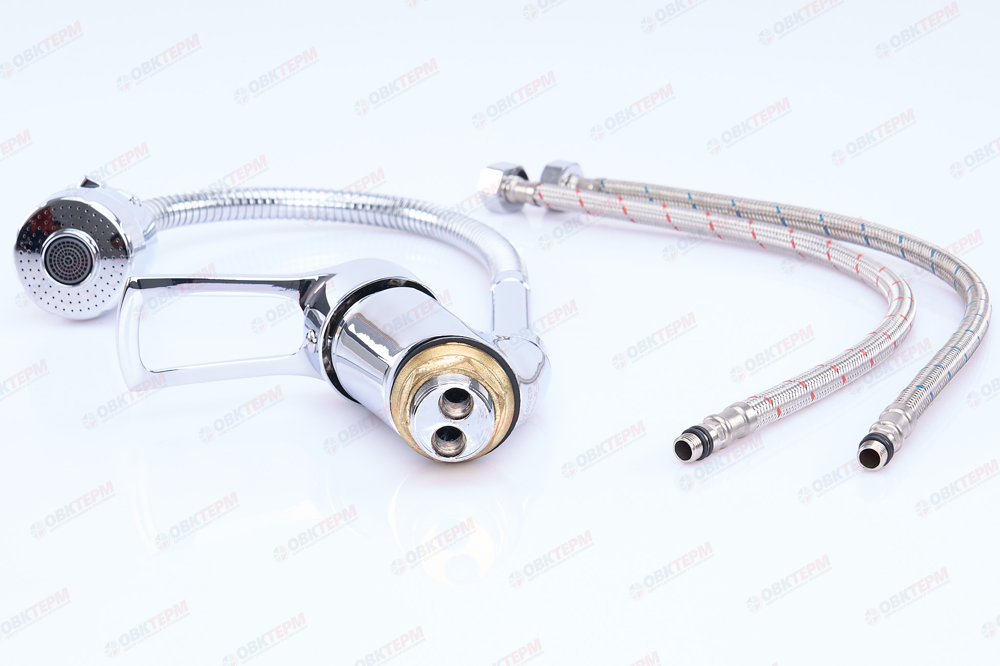 Смеситель д/кухни FRAР F43701-В хром /гибкий излив (Ø40, на гайке) - миниатюра №15