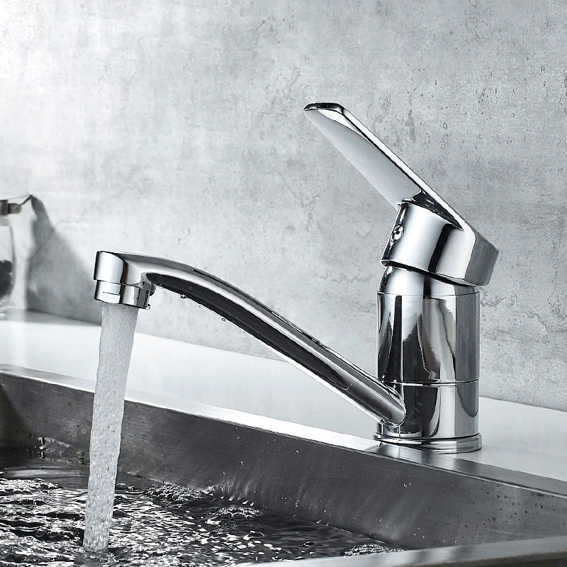 Смеситель д/кухни хром F45703-B*  (ф40, короткий гусак 15 см, на гайке)  FRAP - миниатюра №3