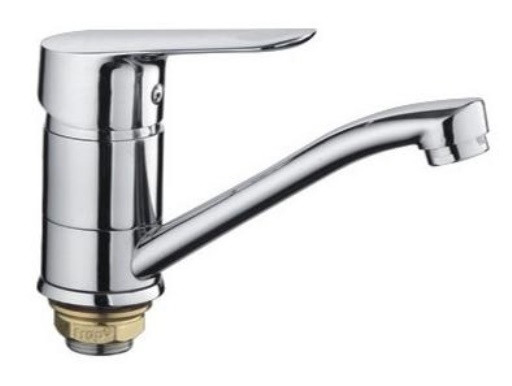 Смеситель д/кухни хром F45703-B*  (ф40, короткий гусак 15 см, на гайке)  FRAP - изображение №1