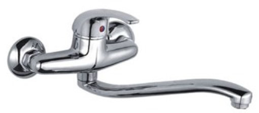 Смеситель д/кухни хром F4629-В                 (ф40, настенный, гусак 25 см)  FRAР - изображение №1