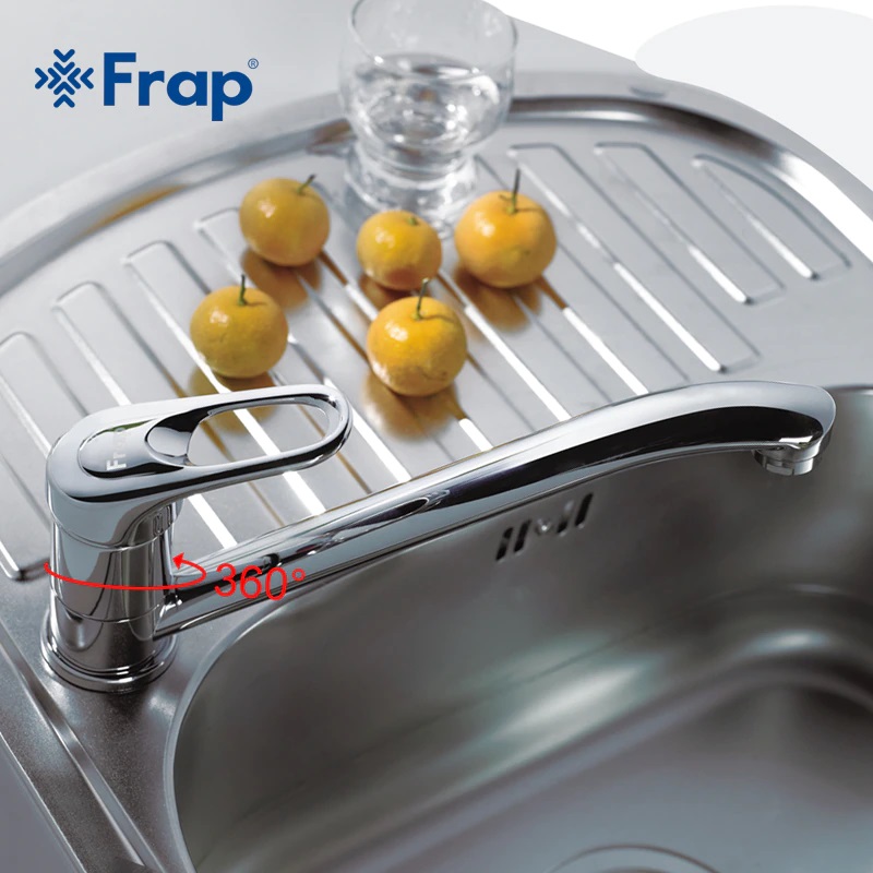 Смеситель д/кухни хром F4928-В (ф40, длинный гусак 20 см, на гайке) (20/2) FRAP - миниатюра №3