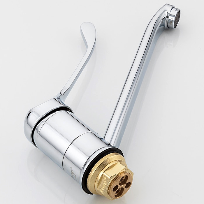 Смеситель д/умывальника локтевой FRAP F4954 латунь /Ø40 /длинный /на гайке - миниатюра №4