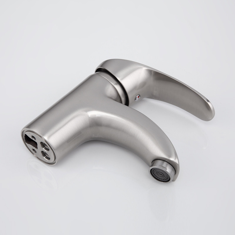 Смеситель д/раковины  F1021-5 сатин        (ф40, на шпильке)  FRAР - миниатюра №5