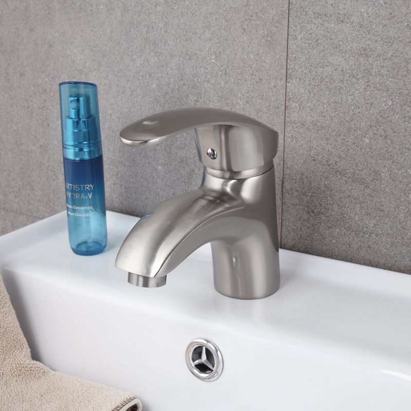 Смеситель д/раковины  F1021-5 сатин        (ф40, на шпильке)  FRAР - миниатюра №6