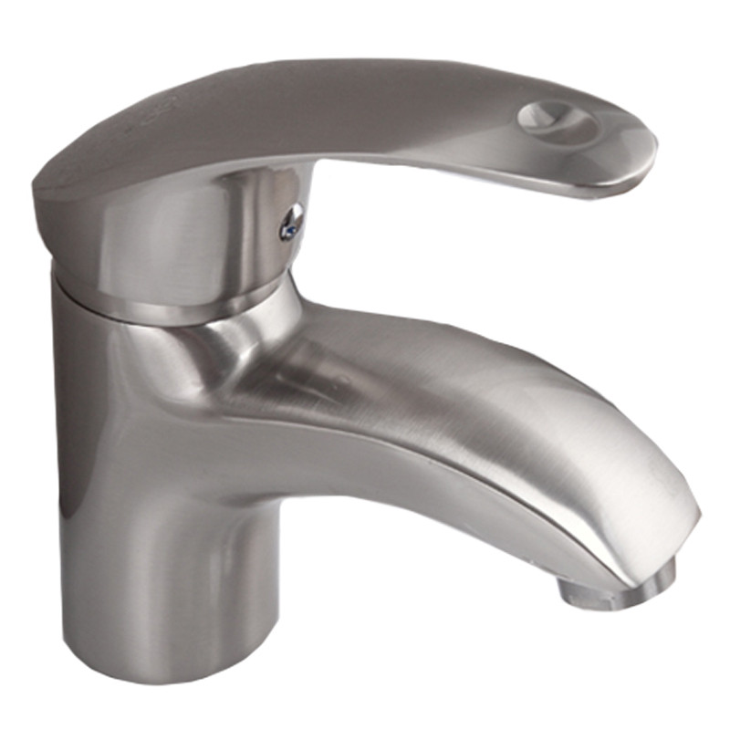 Смеситель д/раковины  F1021-5 сатин        (ф40, на шпильке)  FRAР - изображение №1