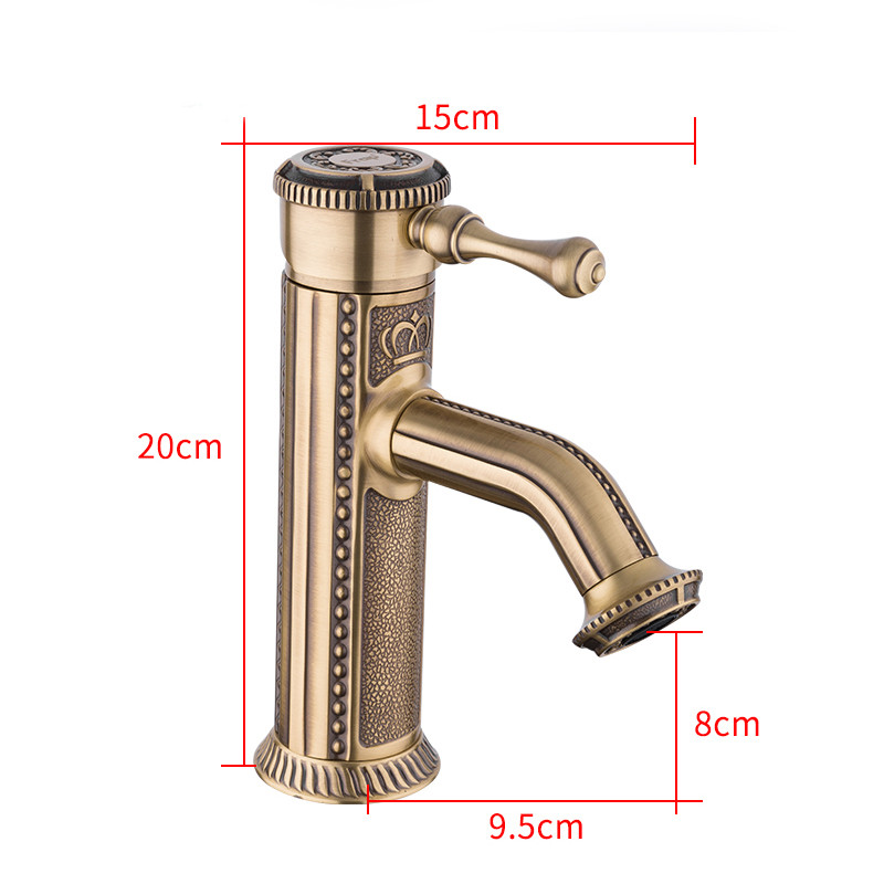 Смеситель д/раковины F1047  бронза     (ф35, на гайке)  FRAР - миниатюра №3