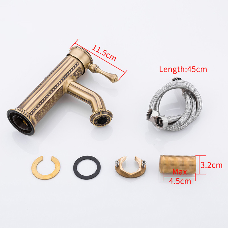 Смеситель д/раковины F1047  бронза     (ф35, на гайке)  FRAР - миниатюра №5