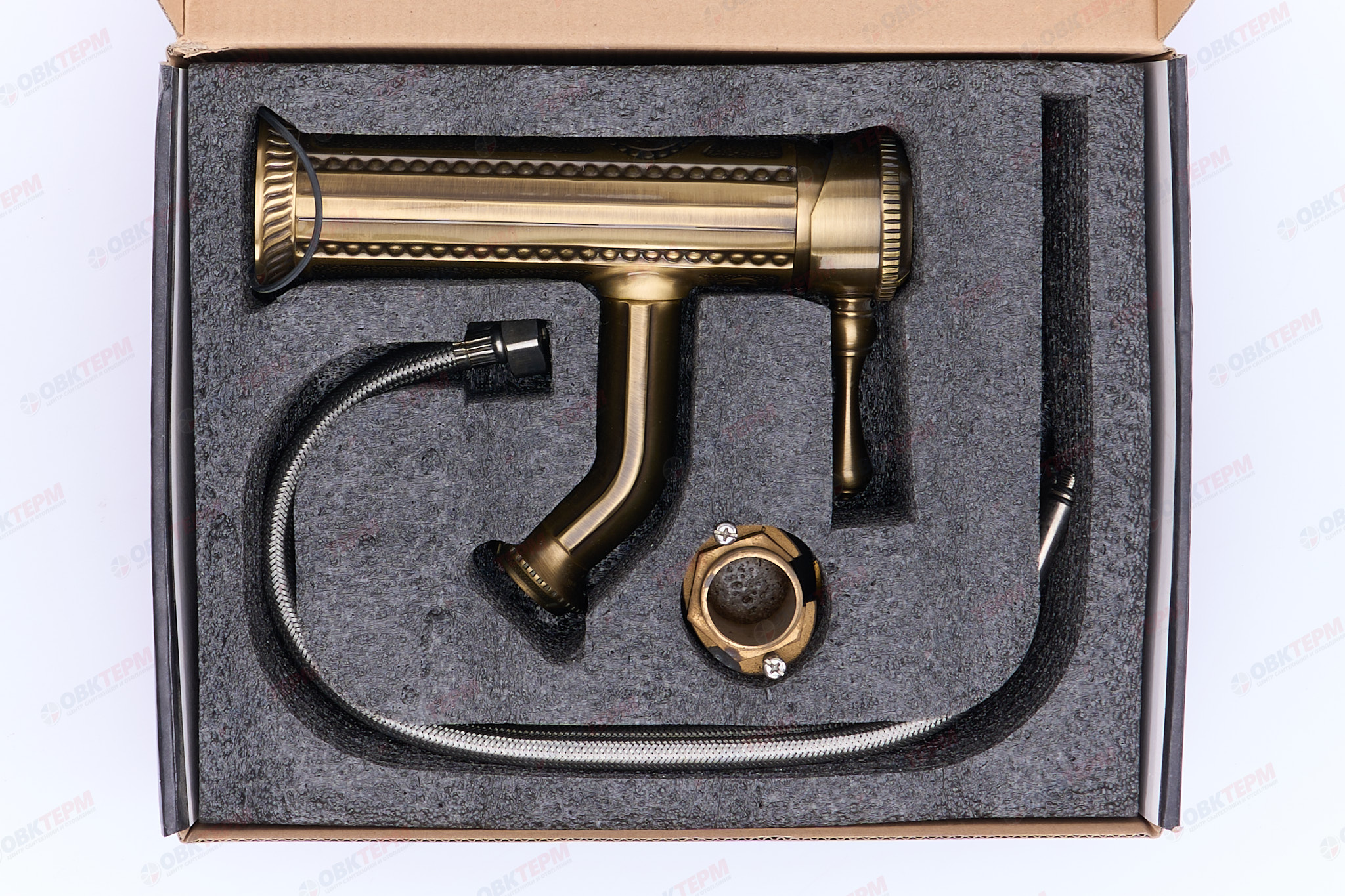 Смеситель д/раковины F1047  бронза     (ф35, на гайке)  FRAР - миниатюра №10