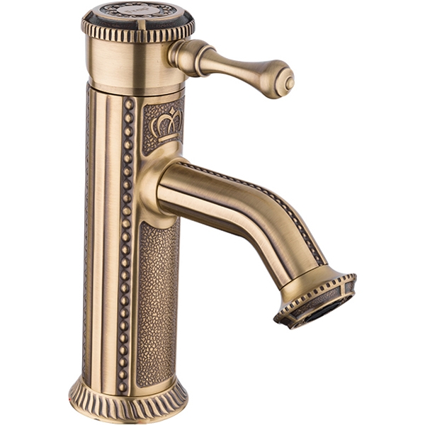 Смеситель д/раковины F1047  бронза     (ф35, на гайке)  FRAР - изображение №1