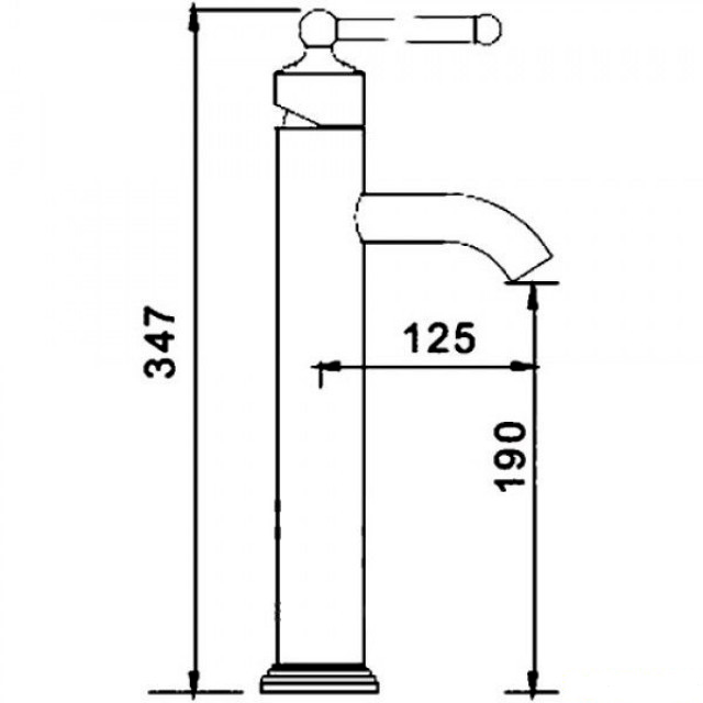 Смеситель д/раковины F1052-11 бронза     (ф40, на гайке)  FRAР - миниатюра №7