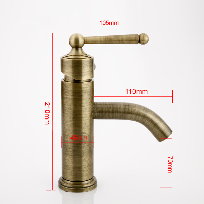 Смеситель д/раковины F1052-11 бронза     (ф40, на гайке)  FRAР - миниатюра №3