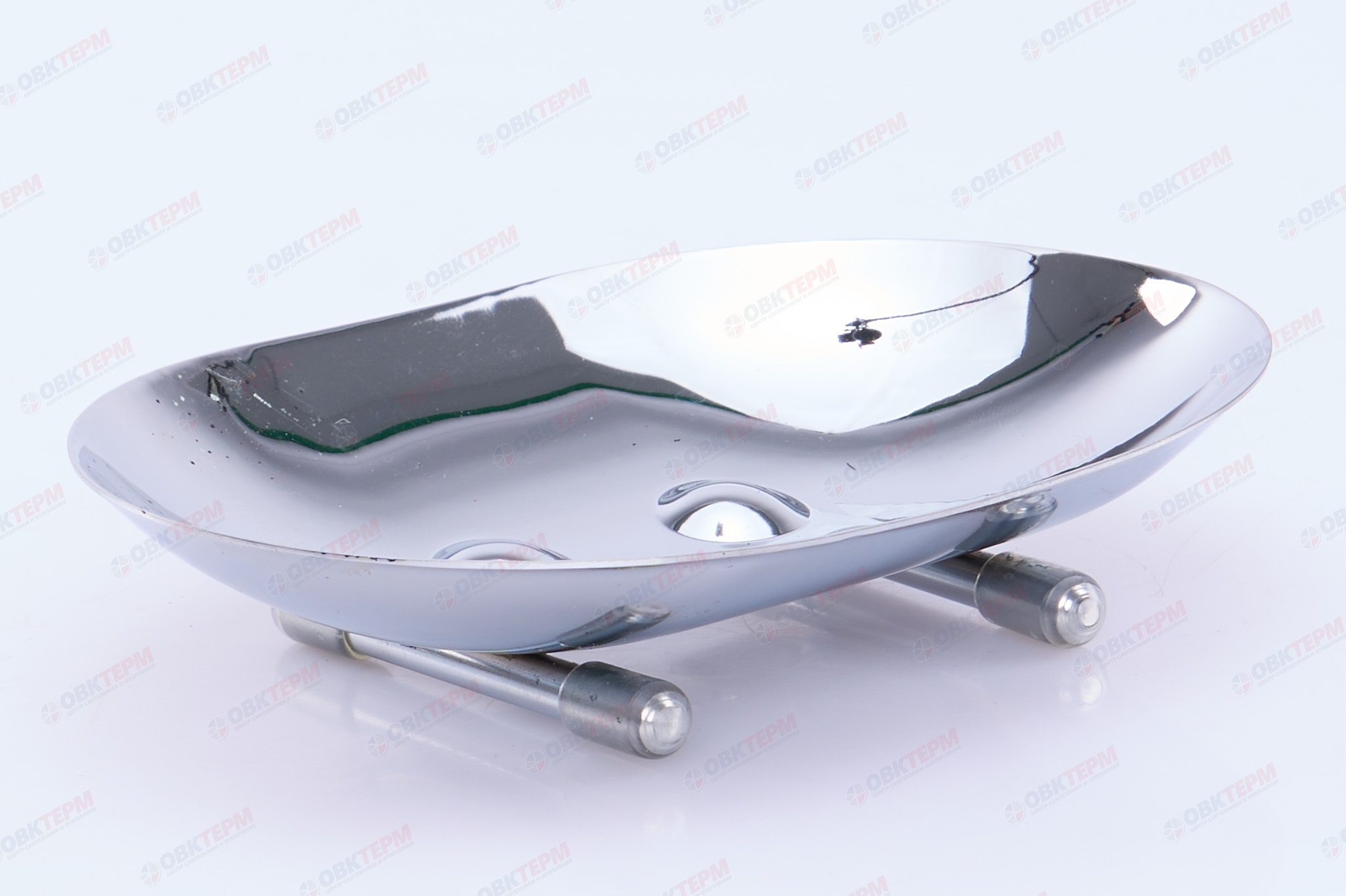 Мыльница настольная  метал  ZERIX Z202    (100 шт/ящ) - Изображение №2