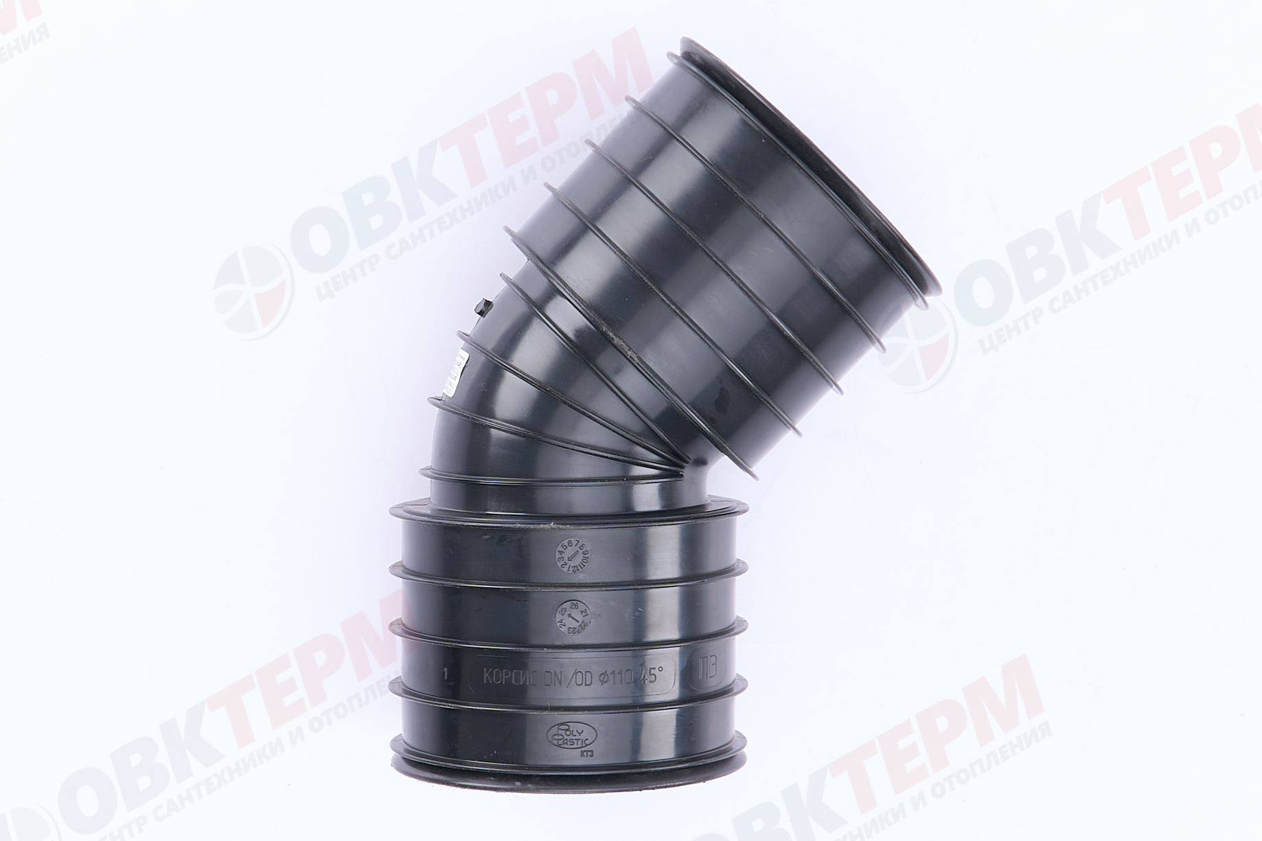 Отвод  КОРСИС DN/OD  110*  45*      SN 8 раструб-ратруб - миниатюра №6