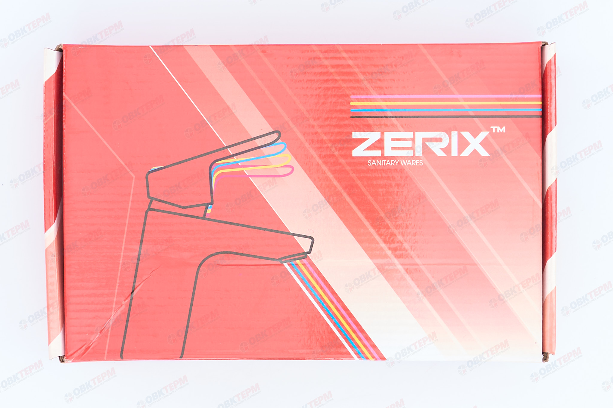 Смеситель д/умывальника буксовый ZERIX ROM-001 LR81010B голубой (10 шт/ящ) - миниатюра №7