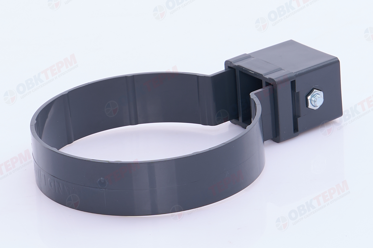 Хомут трубы Kliker ПВХ Grand Line Premium графит (инд.упак.) (RAL 7024) (уп. 120шт) - Изображение №2