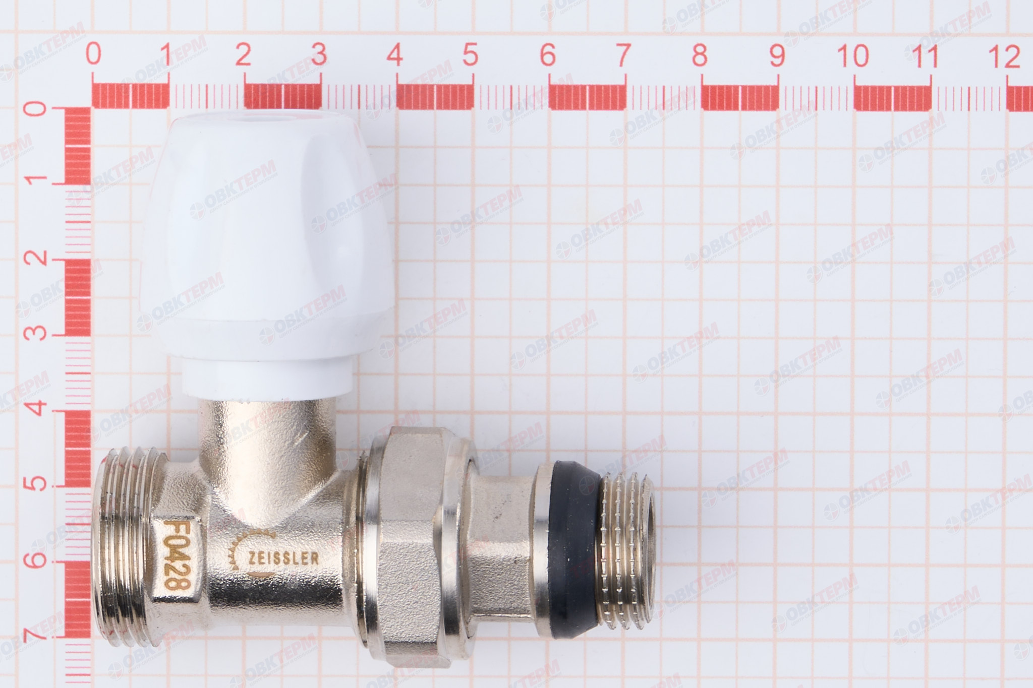 Кран рад.     TIM   верхний прямой 1/2"х3/4" под евроконус (ZEISSLER)   RD202.02E - миниатюра №6