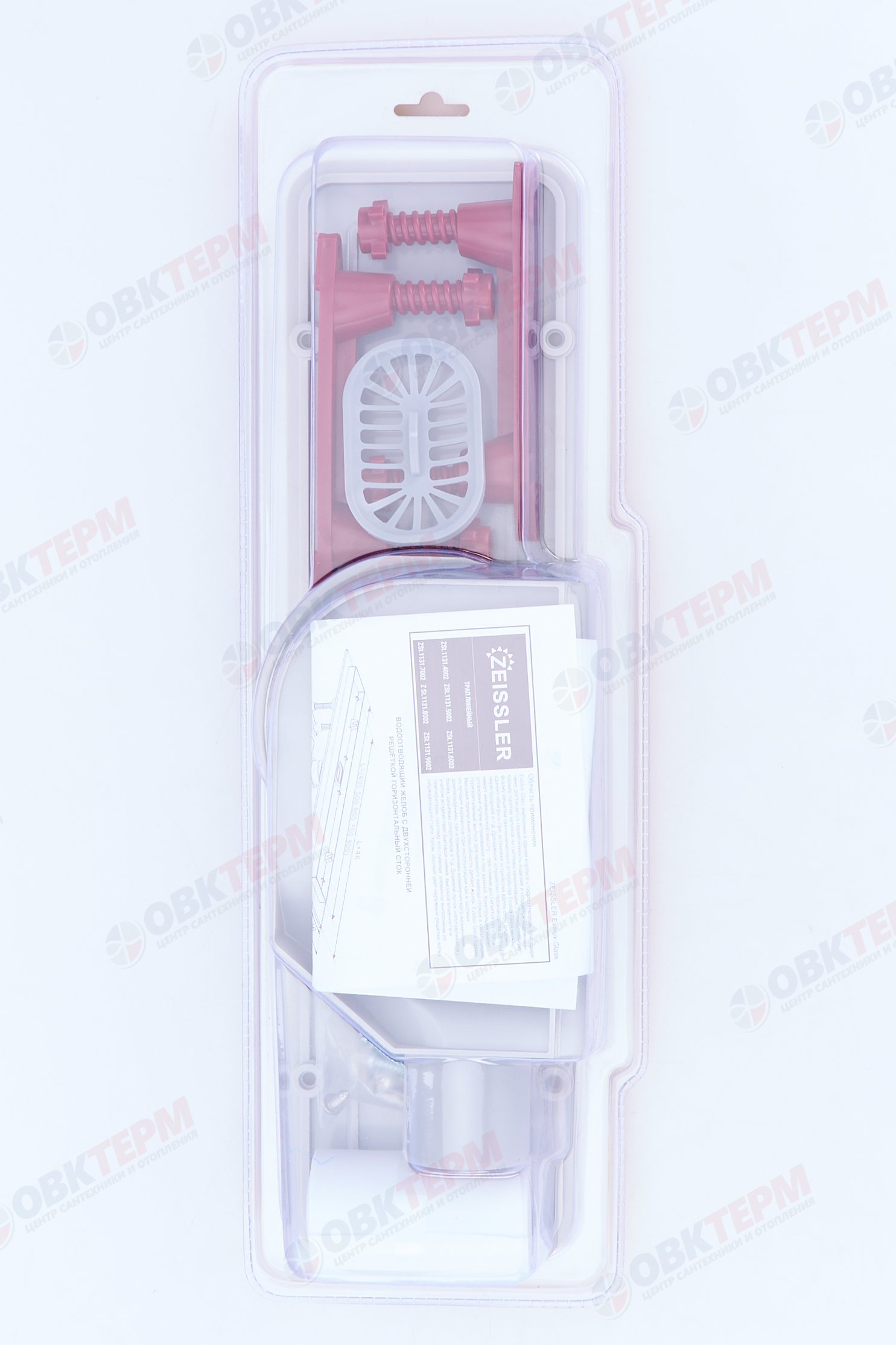 Трап-лоток 400*70 с двухсторонней решеткой гориз. сток Evolux Glass (черное глянц. стекло) (1шт/4шт) - миниатюра №3