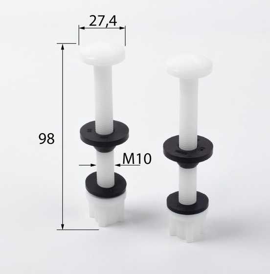 Крепление бачка к унитазу  2 шт, M10x98, IDDIS, пластик - Изображение №1