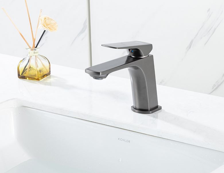 Смеситель д/умывальника FRAР F1087-9 латунь /оружейная сталь (Ø35, на гайке) (10 шт) - миниатюра №2