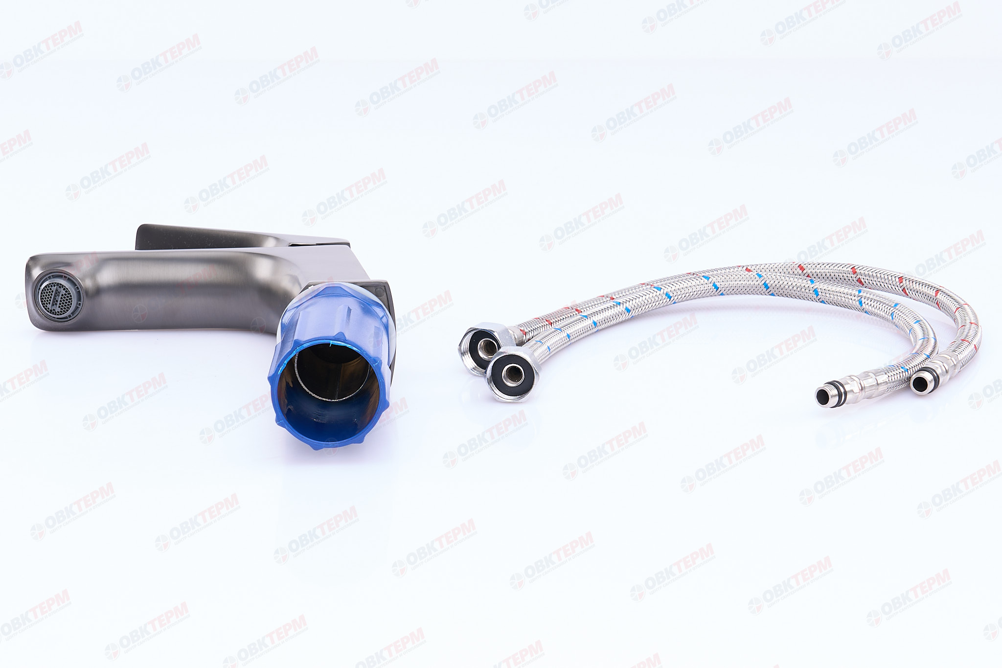 Смеситель д/умывальника FRAР F1087-9 латунь /оружейная сталь (Ø35, на гайке) (10 шт) - миниатюра №6