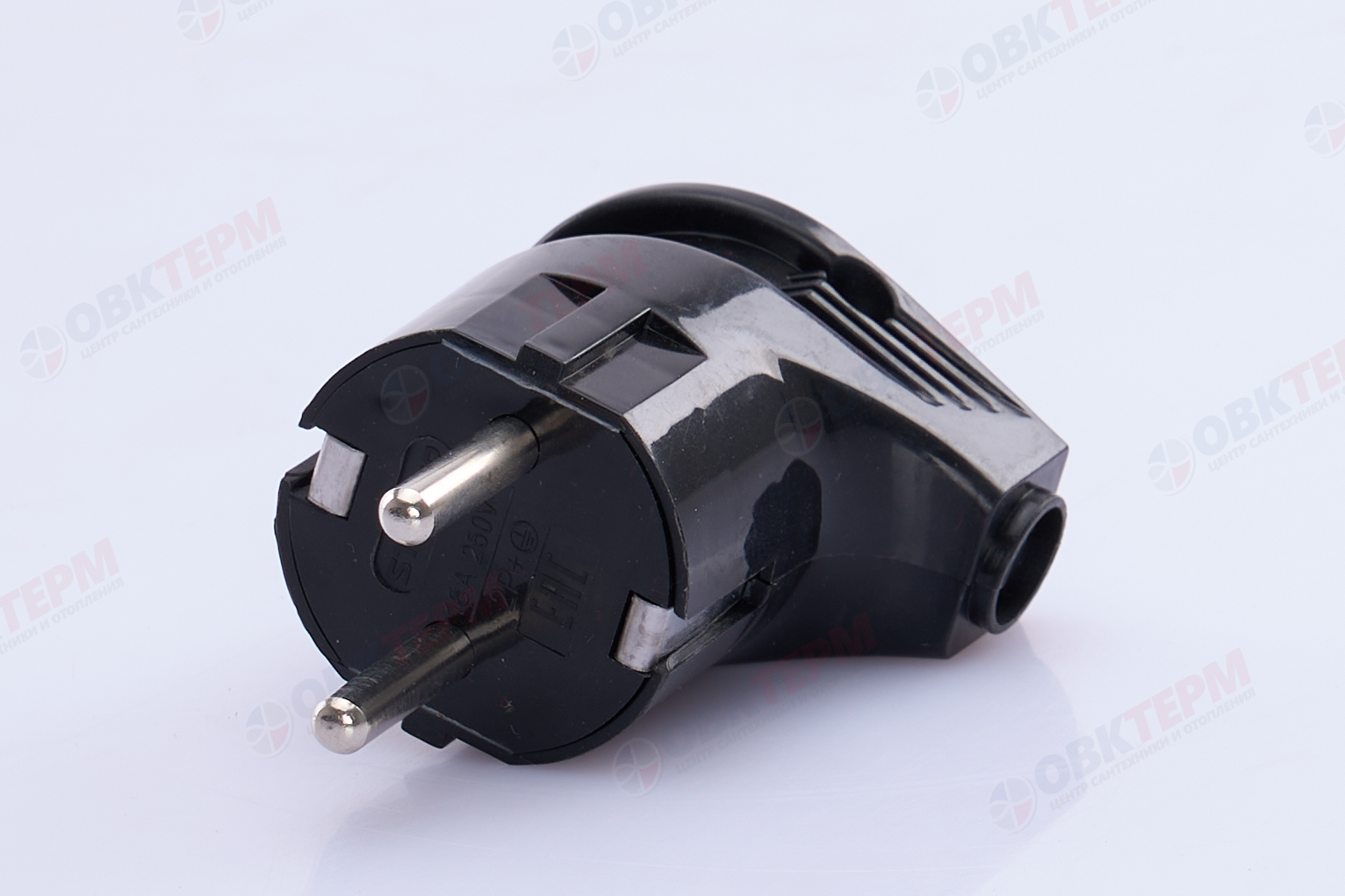 Вилка угловая с/з STEKKER, PPG16-46-202, пластик, 250В, 16A, IP20, черный - Изображение №2