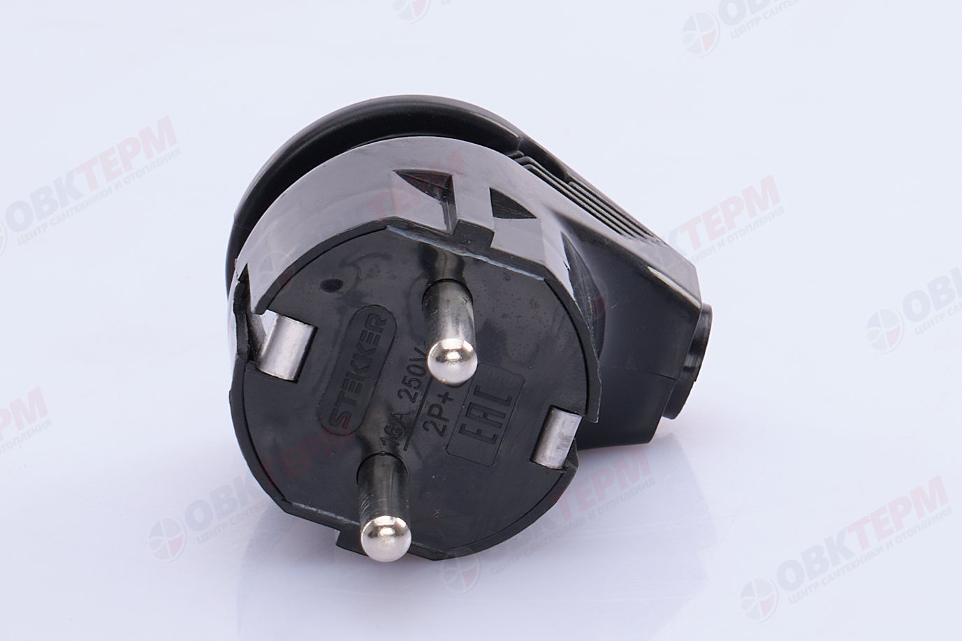 Вилка угловая с/з STEKKER, PPG16-46-202, пластик, 250В, 16A, IP20, черный - Изображение №5