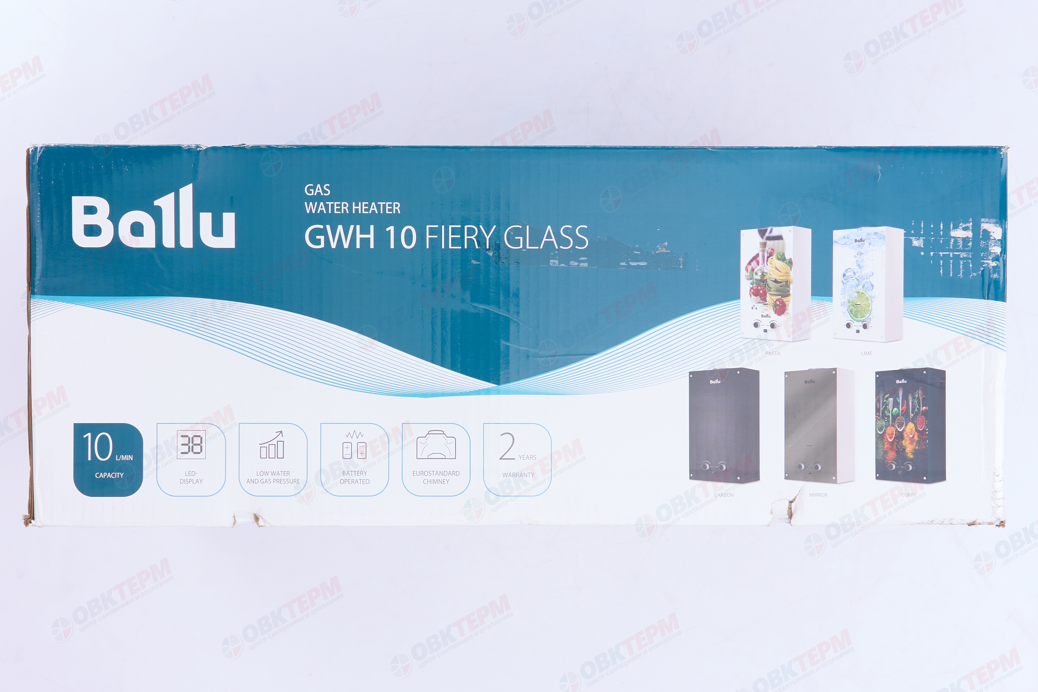 Колонка газовая Ballu GWH   10 Fiery Glass Curry (черная)  (10л/20кВт) - миниатюра №7