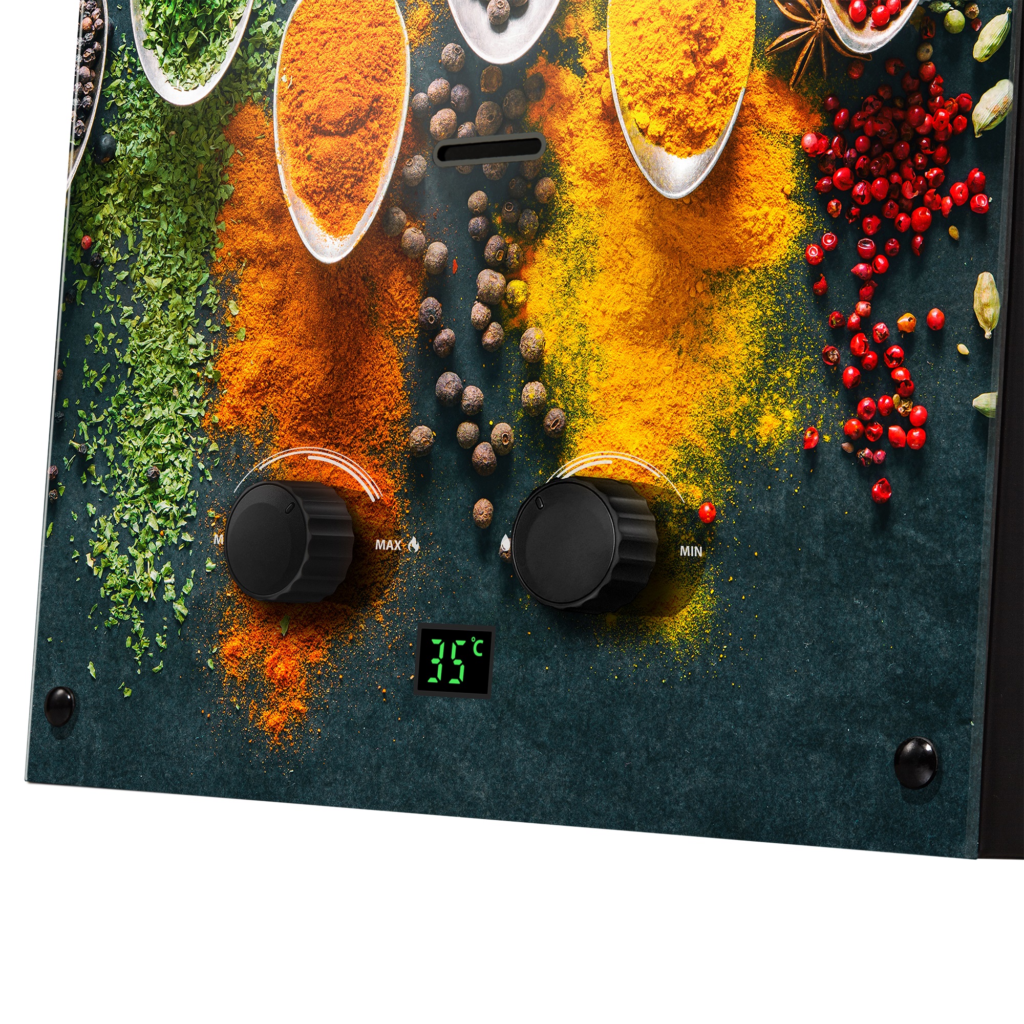 Колонка газовая Ballu GWH   10 Fiery Glass Curry (черная)  (10л/20кВт) - миниатюра №9