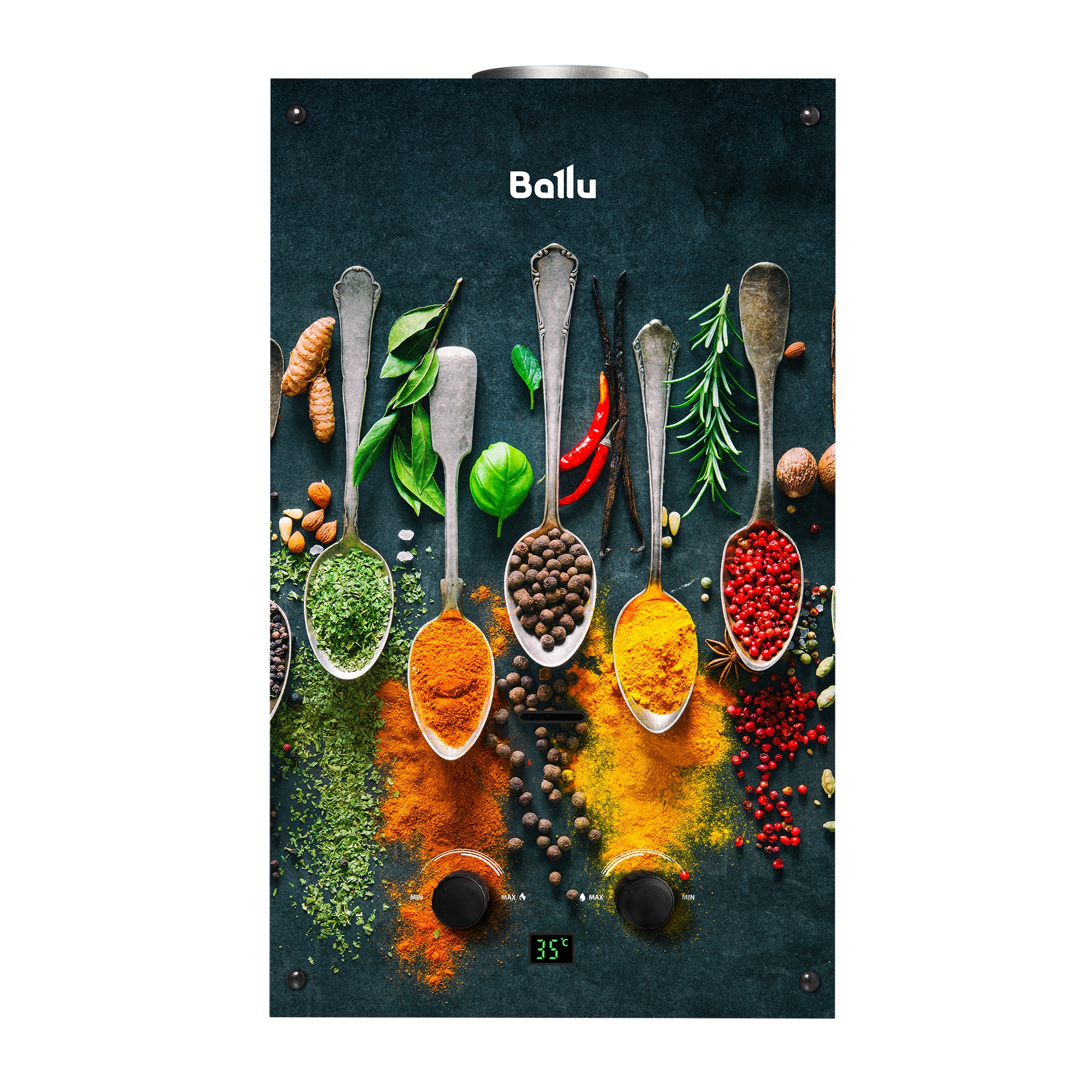 Колонка газовая Ballu GWH   10 Fiery Glass Curry (черная)  (10л/20кВт) - миниатюра №13