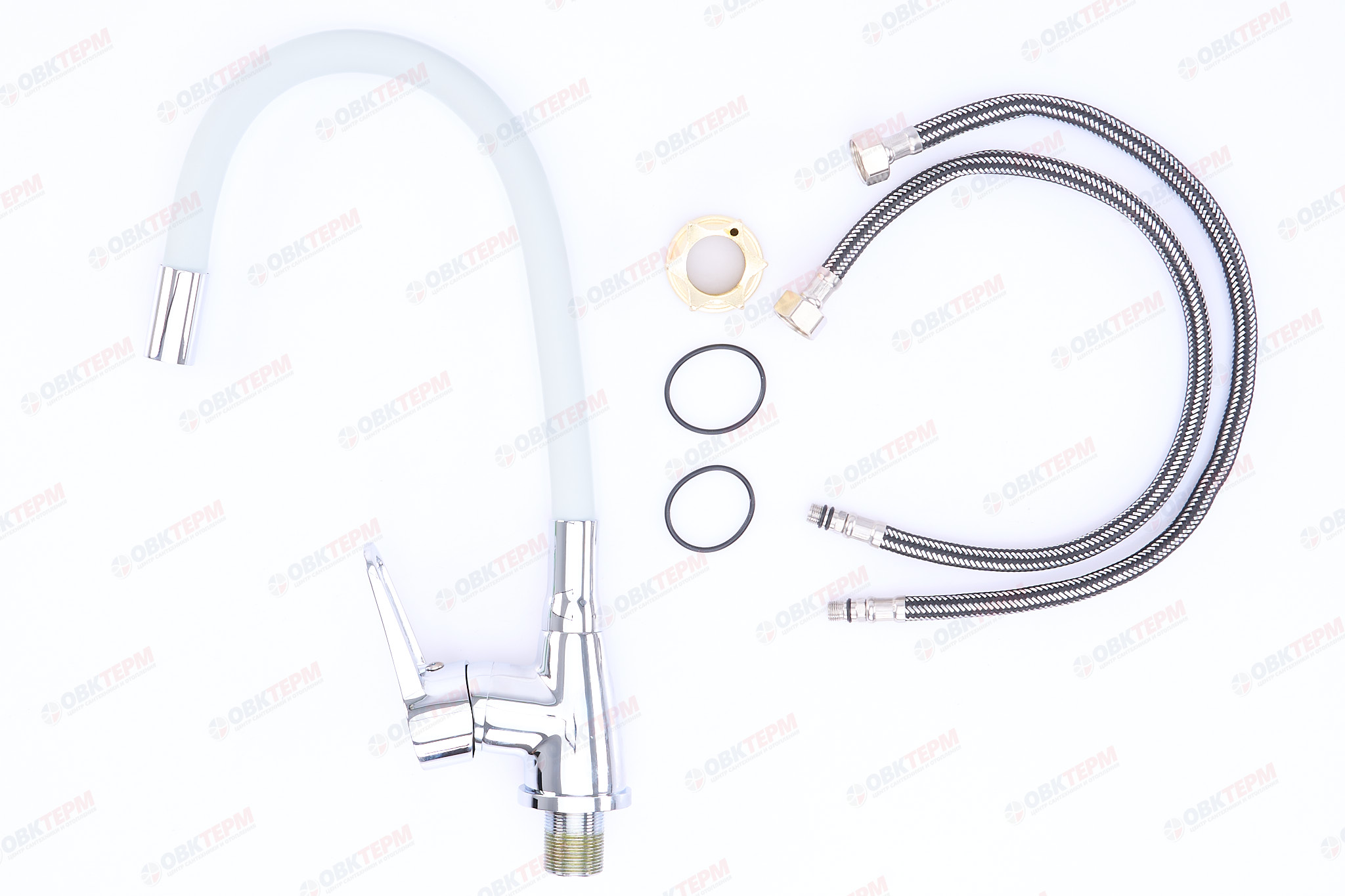 Смеситель д/кухни REFLECTOR ZERIX SOP7 045 Ø40 WHITE ГАЙКА (10 шт/ящ) - Изображение №3