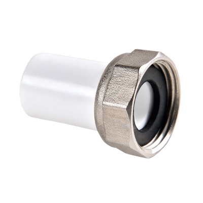 Штуцер с накидной гайкой 25* 1"     (VALFEX)  белый   (200/50) - миниатюра №2