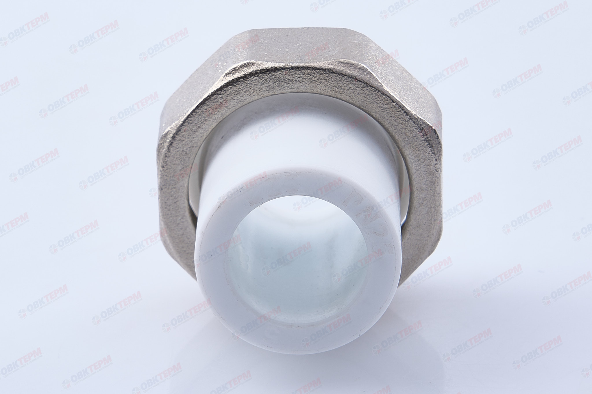 Штуцер с накидной гайкой 25* 1"     (VALFEX)  белый   (200/50) - миниатюра №3