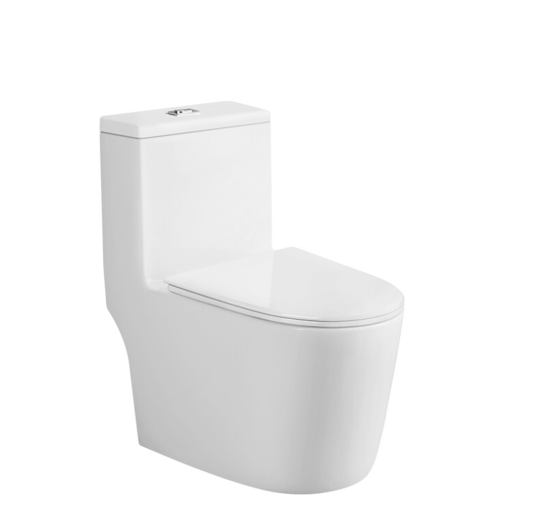 Унитаз-моноблок EVA GOLD EG407T, (безободковый ,сиденье тонкое ДП,арматура с гофрой и подводкой) - Изображение №1