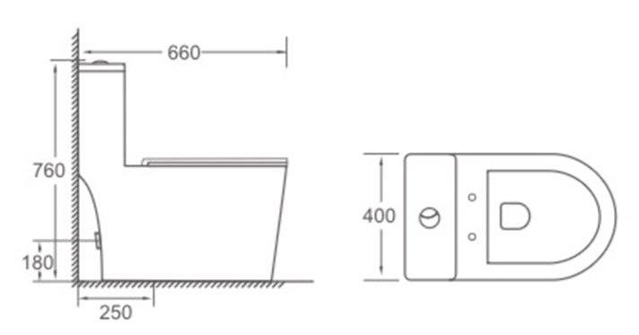 Унитаз-моноблок EVA GOLD EG407T, (безободковый ,сиденье тонкое ДП,арматура с гофрой и подводкой) - Изображение №3
