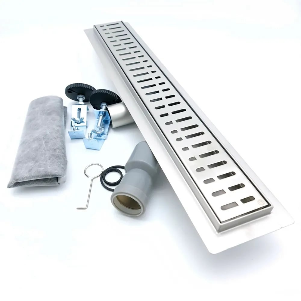 Трап-лоток 85 см нерж (сухой + гидрозатвор) TIM BAD428502   (1шт/4упак) - изображение №1