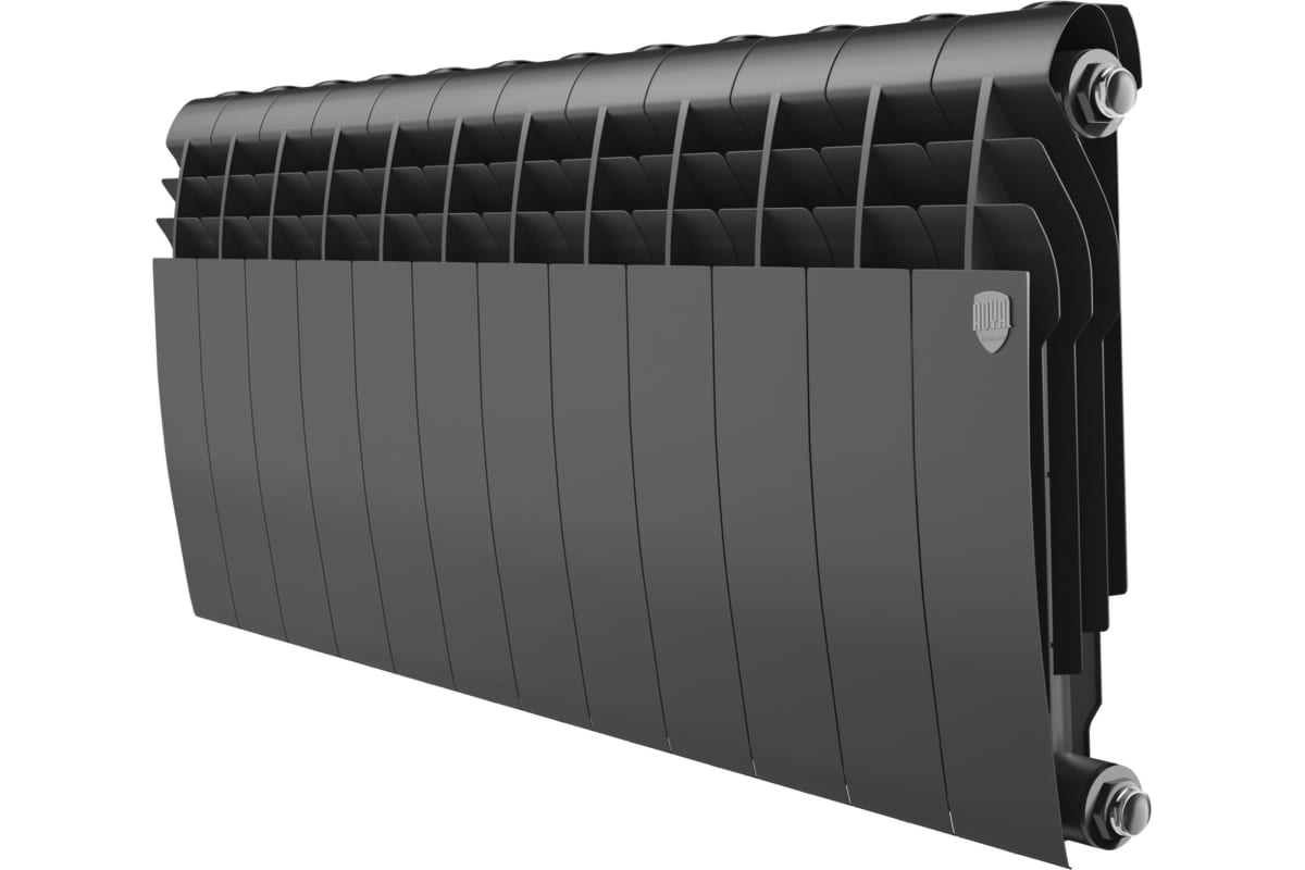 Биметалл радиатор Royal Thermo BiLiner 500 new Noir Sable Италия сборка 12секций - Изображение №1