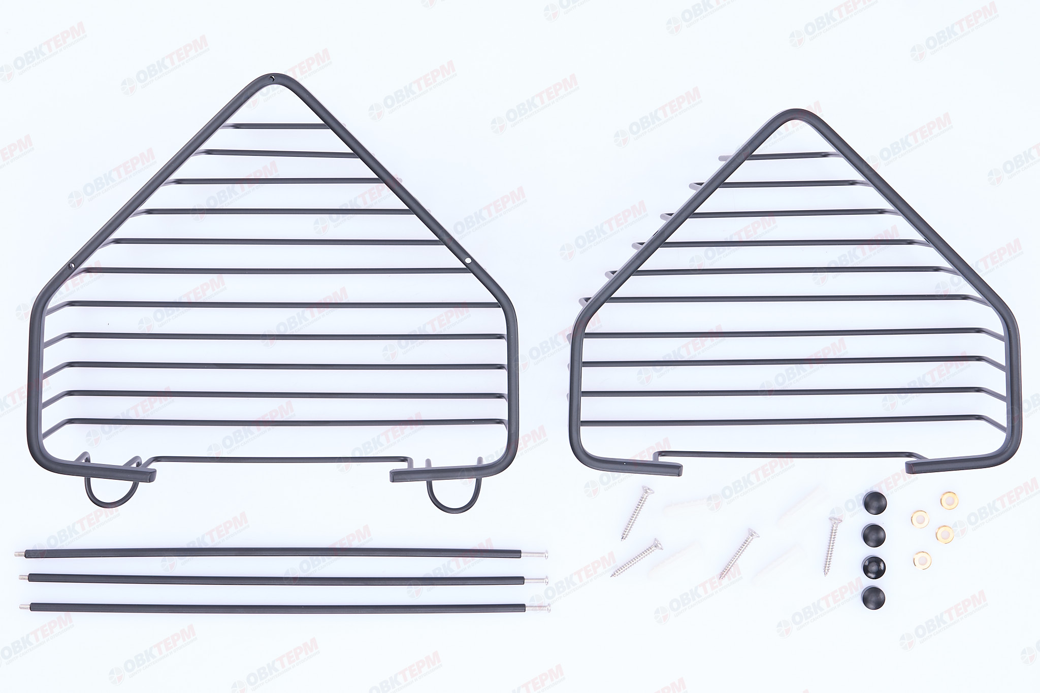 Полка  2-х ярусная черная угловая     F351-16   FRAP - Изображение №3