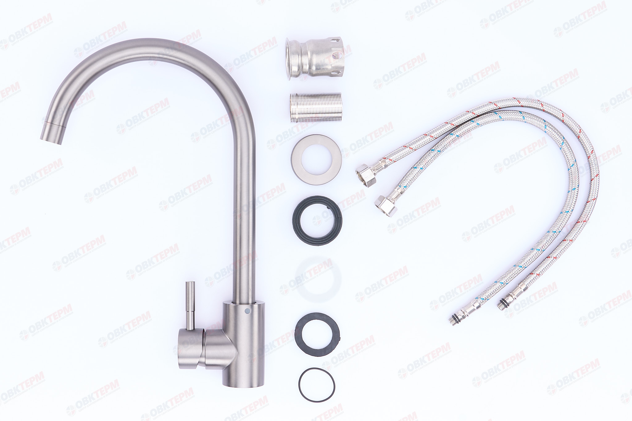 Смеситель д/кухни нерж/сталь ZERIX LUX-011  GRAPHITE 10 шт/ящ - миниатюра №2